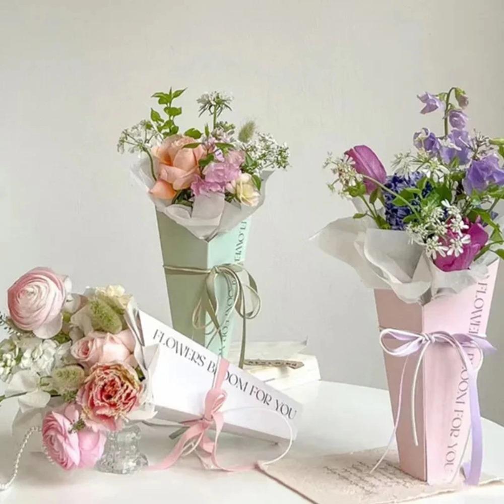 Triangle Cone Bouquet Packaging Bags DIY Gift Bag  Valentine's Day Gift