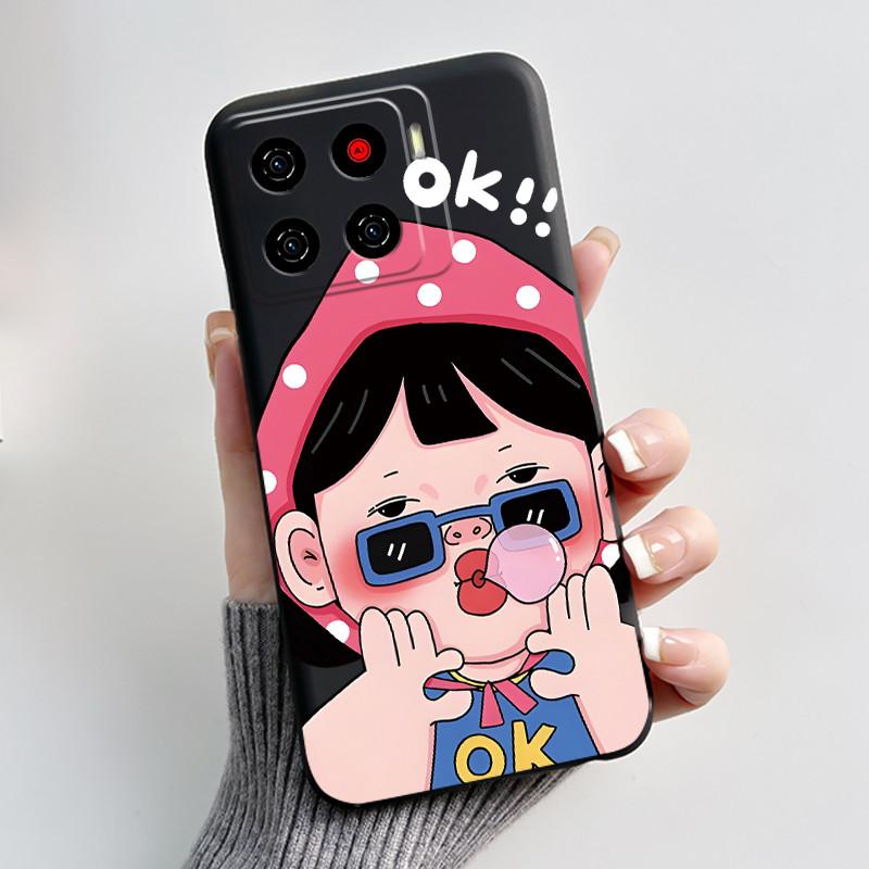 Милый Мультяшный Чехол Для ZTE Blade A56 Z2473 Nubia A56 Печатный Корпус Для Blade A56 Pro Защитная Крышка Мягкий Силикон Черный Корпус