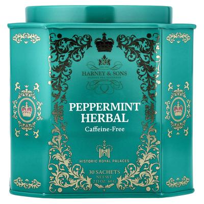 Травяной чай Harney & Sons Мята, без кофеина, 30 чайных пакетиков, 54 г (1,9 унции)