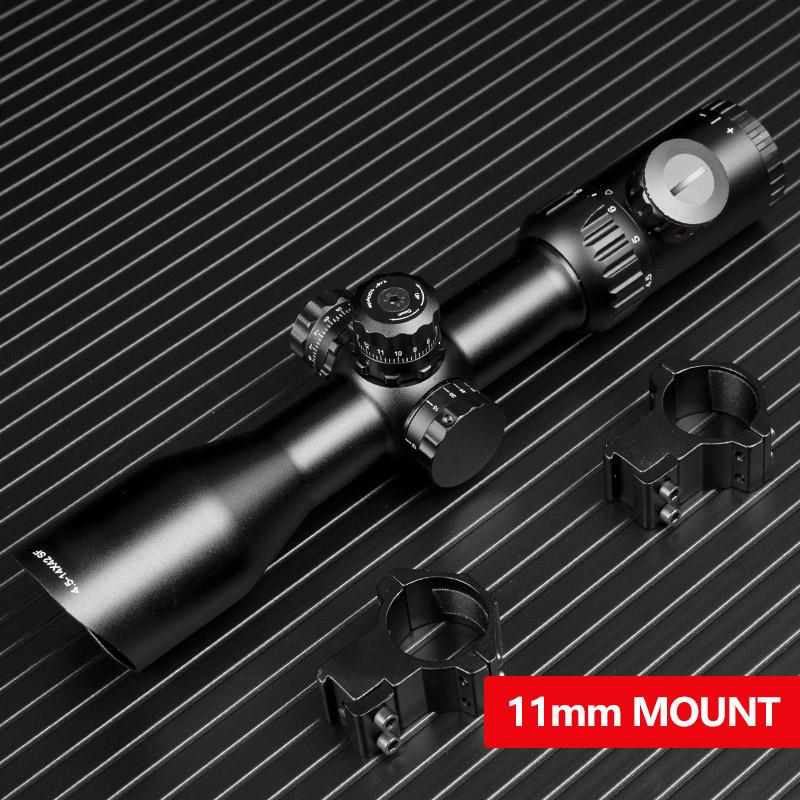 FIRE WOLF 4,5-14X42 охотничий прицел со скошенной кромкой, двойной крест, красный и зеленый фокус, тактический оптический прицел для охоты