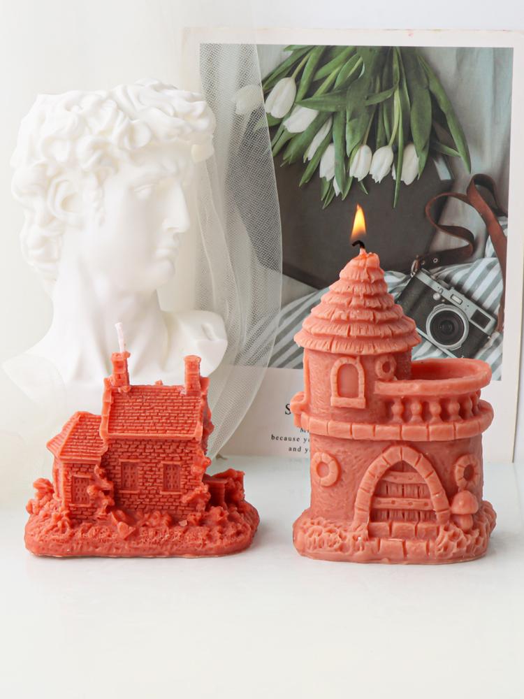 3D Европейское Здание Дом Силиконовая Форма для Свечей DIY Ручная Работа Ароматерапия Гипс Смола Мыловарение инструменты для изготовления свечей