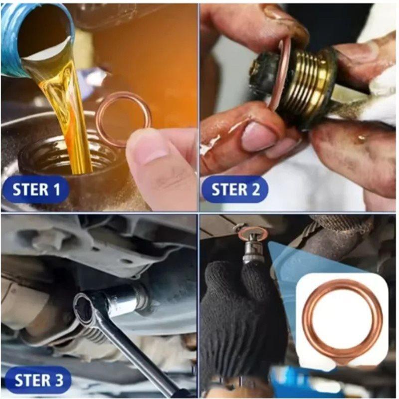 Oil Drain Plug Gasket Accessories For Oil Pan Drain Gasket Drainage Bolt Pad Car