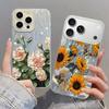 Oil Painting Rose Flower Phone Case For iPhone 17 Air 16e 16 15 14 Pro Max 13 17 Pro Max Shockproof Colorful Butterfly Pattern Hard PC Phone Cover