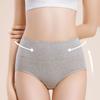 Хлопковые трусики для женщин с высокой талией, нижнее белье больших размеров, женские трусы, однотонное комфортное женское нижнее белье