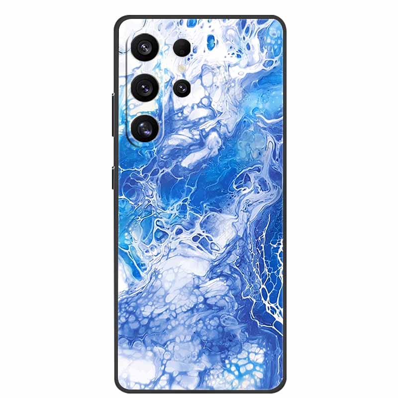 Phone Case For Samsung Galaxy S26 Ultra Colorful Painted Soft Silicone Bumper for Samsung S26 Ultra Case Marble Shockproof Cover