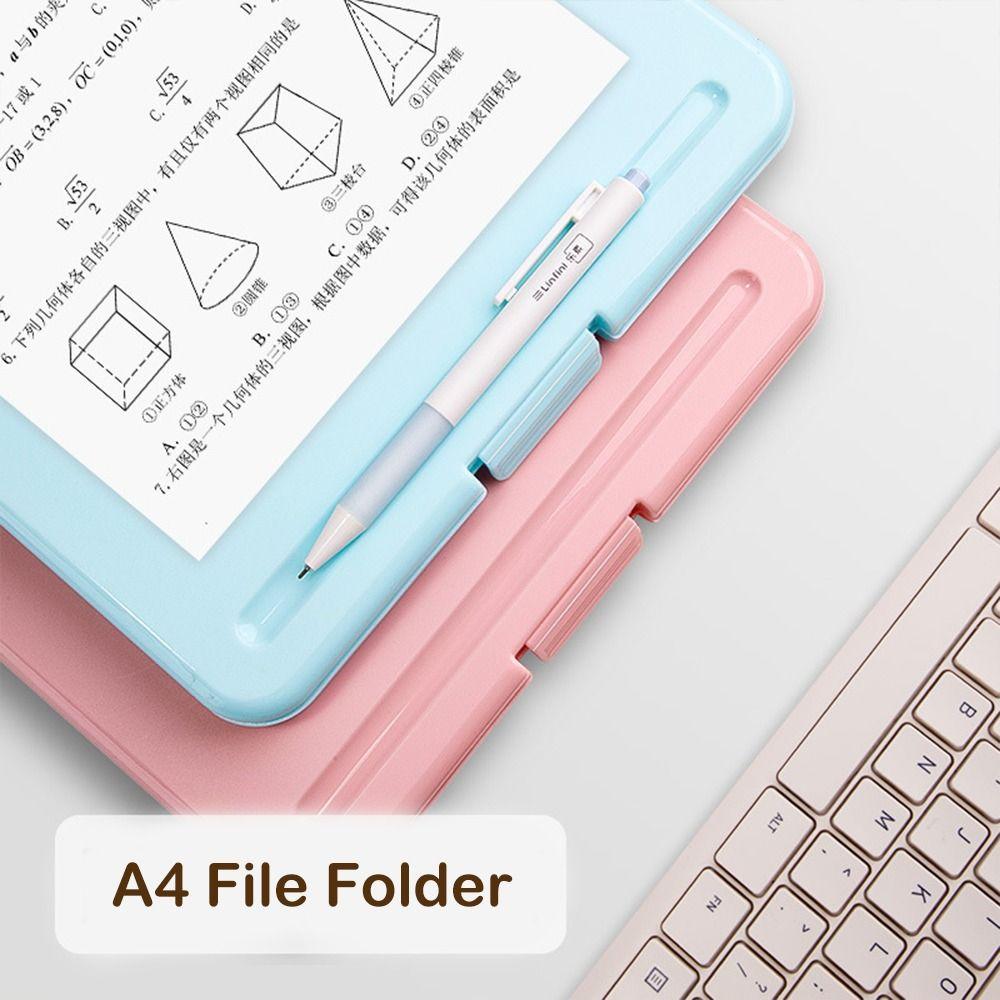 File Storage A4 File Clipboard Box Case Large Capacity A4 File Folder Writing Clipboard  Test Paper