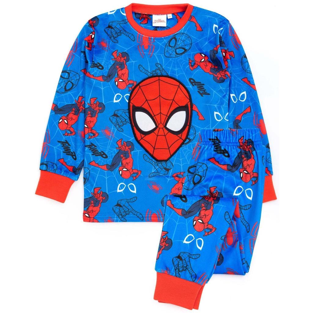 Spider-Man Childrens/Kids Fleece Long Pajamas Set