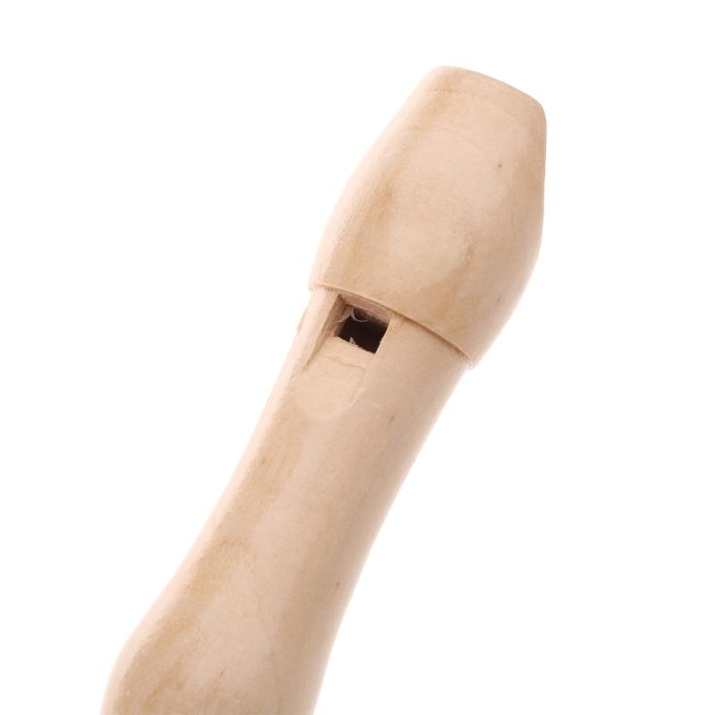 Блок-флейта сопрановая, тональность До, для детей, со стержнем для чистки, черная сумка для хранения, цвет дерева