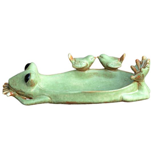 Кормушка для пчел в форме лягушки, милая керамическая кормушка из смолы, садовая лейка, сочный цветочный горшок