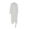 Dry Five Soft Cotton Waffle Cotton Hotel Shower Gown (White, Gray)