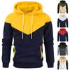 Mens Colourblock Pullover Hooded Hoodie Long Sleeve Sweatshirt Casual Jumper Top