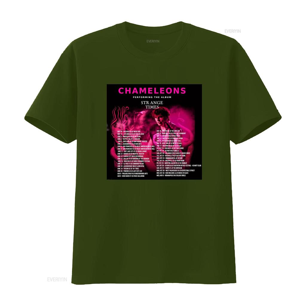 The Chameleons North American Tour Strange Times T Shirt Sizes S 5xl Rock Band Concert Merch Vintage Casual