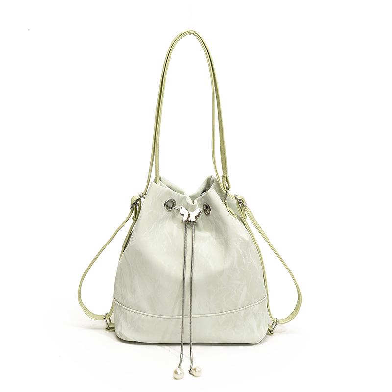 Summer Small Fresh Backpack Women's 2024 New Korean Version Bucket Bag Versatile Ins Shoulder Armpit Bag