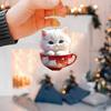 New Acrylic Flat Animal World Christmas Party Pendant Christmas Gift Keychain Bag Hanger Party Pendant Cute Keychain