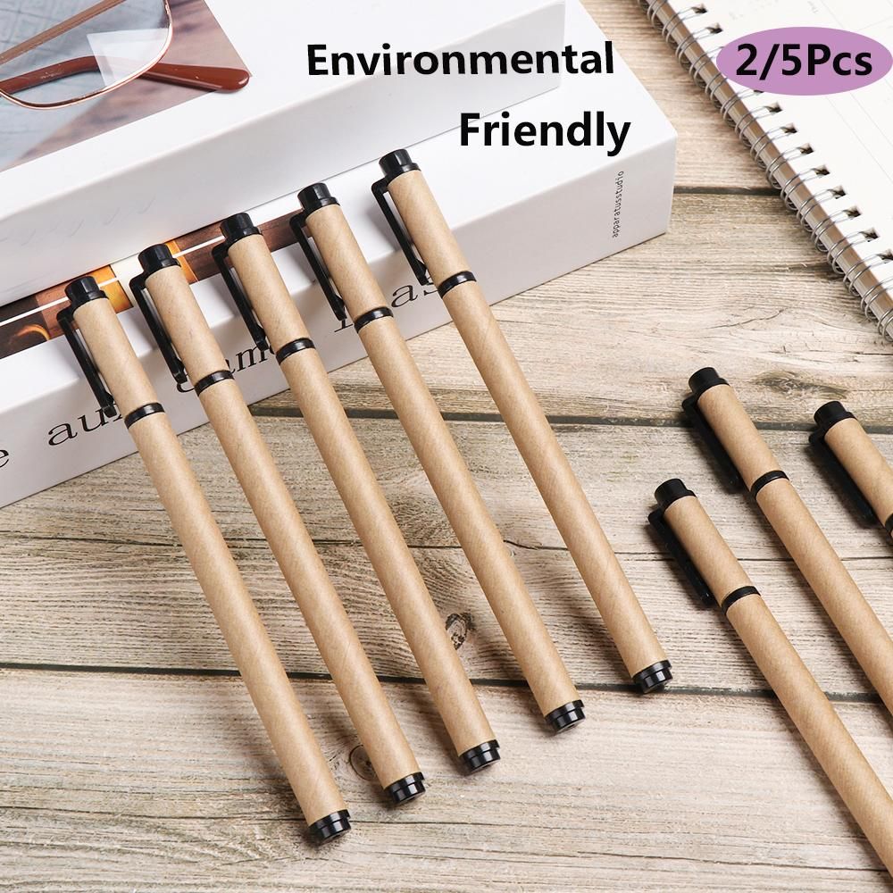 Writing Tool Neutral Pen Green ECO Friendly Writing Supplies Gel Pens Kraft Paper Pen Signature Pen