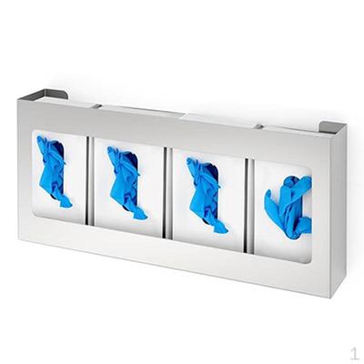 Диспенсер для перчаток из нержавеющей стали, 4 отделения, хранилище для салфеток, органайзер для перчаток, коробка для