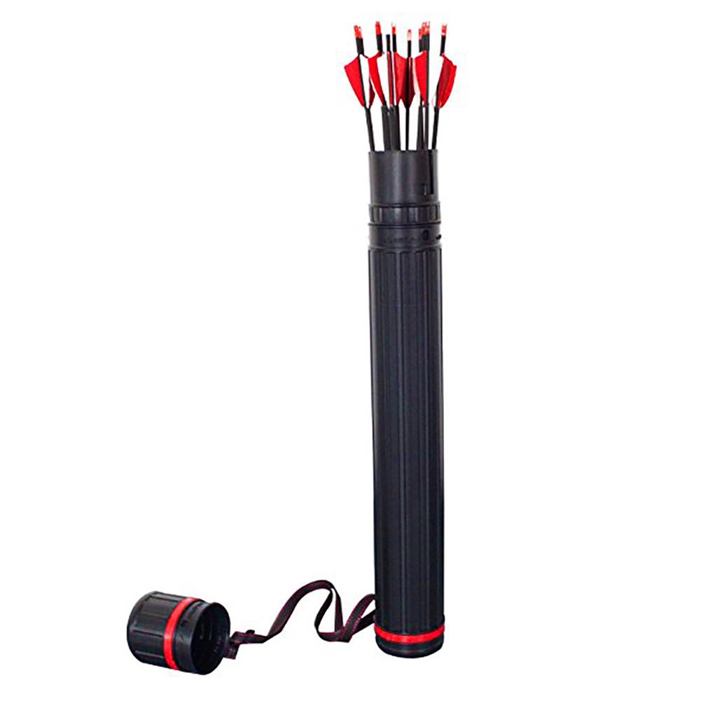 Outdoor Telescopic Arrow Quiver Tube Archery Case Carrier with Adjustable Strap for Shooting Hunting