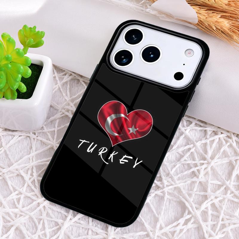 Турция Турецкий флаг Ударопрочный чехол для телефона для iPhone 17 Air 16e 15 11 12 14 13 Pro Max Обложка Coque