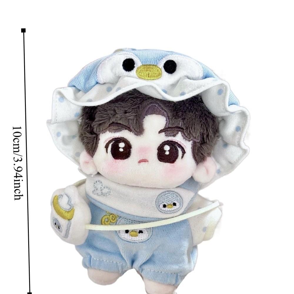 1 set Penguin Baby 10cm Cotton Doll Clothes Baby Bottle Cartoon Cotton Doll's Clothes Set Outfit Mini 10cm Doll Clothes
