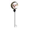 Santa Claus Christmas Moon Solar Stake Light Holiday Christmas Yard Lamp  Pathway Lighting