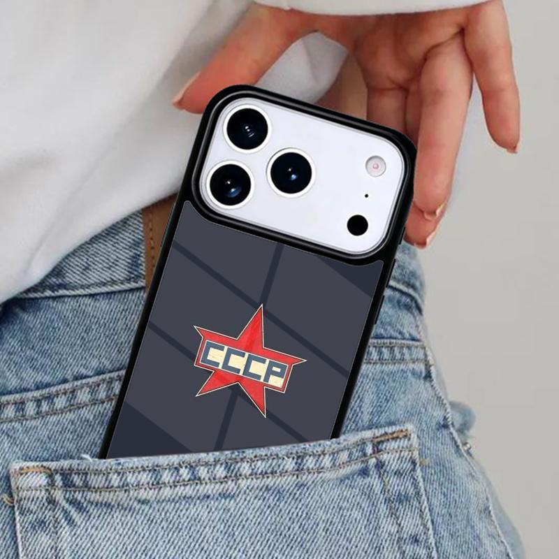CCCP Soviet Union Russia Phone Case for iPhone 16e 15 14 13 12 17 Pro Max Plus Air 17pro Cover Coque
