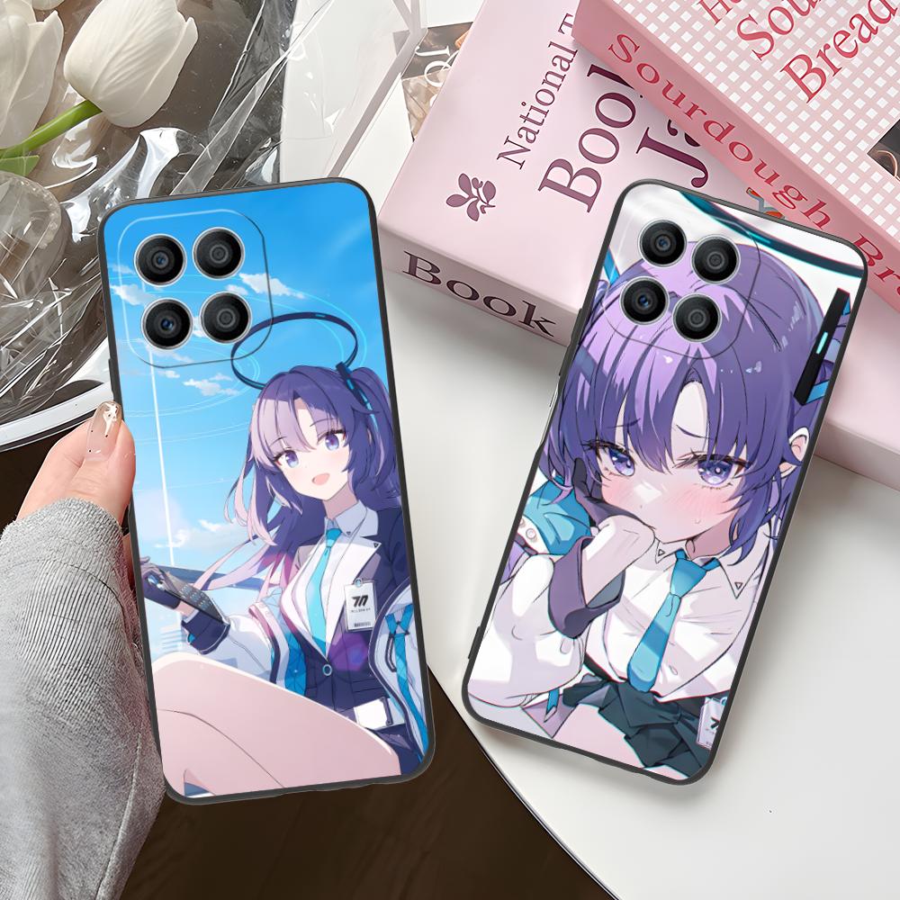 Синий Архив Юка Матовый ТПУ Чехол для Мобильного Телефона для Honor 90 80 70 60 50 30 20 10 9 8 7 Pro S SE Lite 5G Цветной Печатный Чехол
