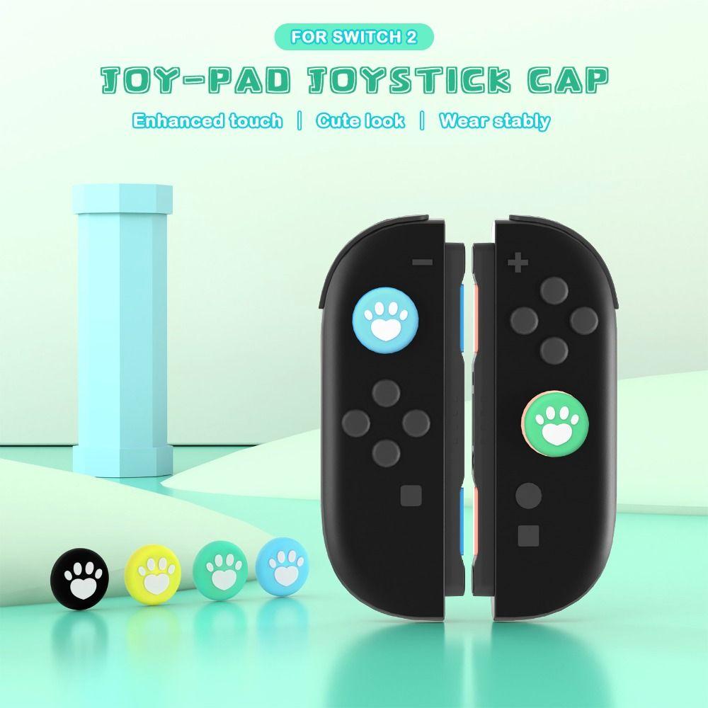 4PCS Ergonomic Thumb Grip Caps Anti Slip Gaming Grip Button Cover Set for Nintendo Switch 2