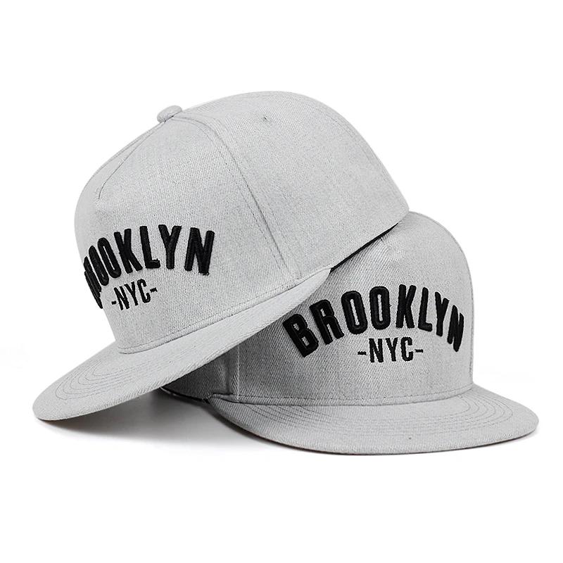 Кепка с вышитой надписью BROOKLYN, мужская модная кепка из хлопка, регулируемая, для спорта и отдыха на открытом воздухе, бейсболки в стиле хип-хоп