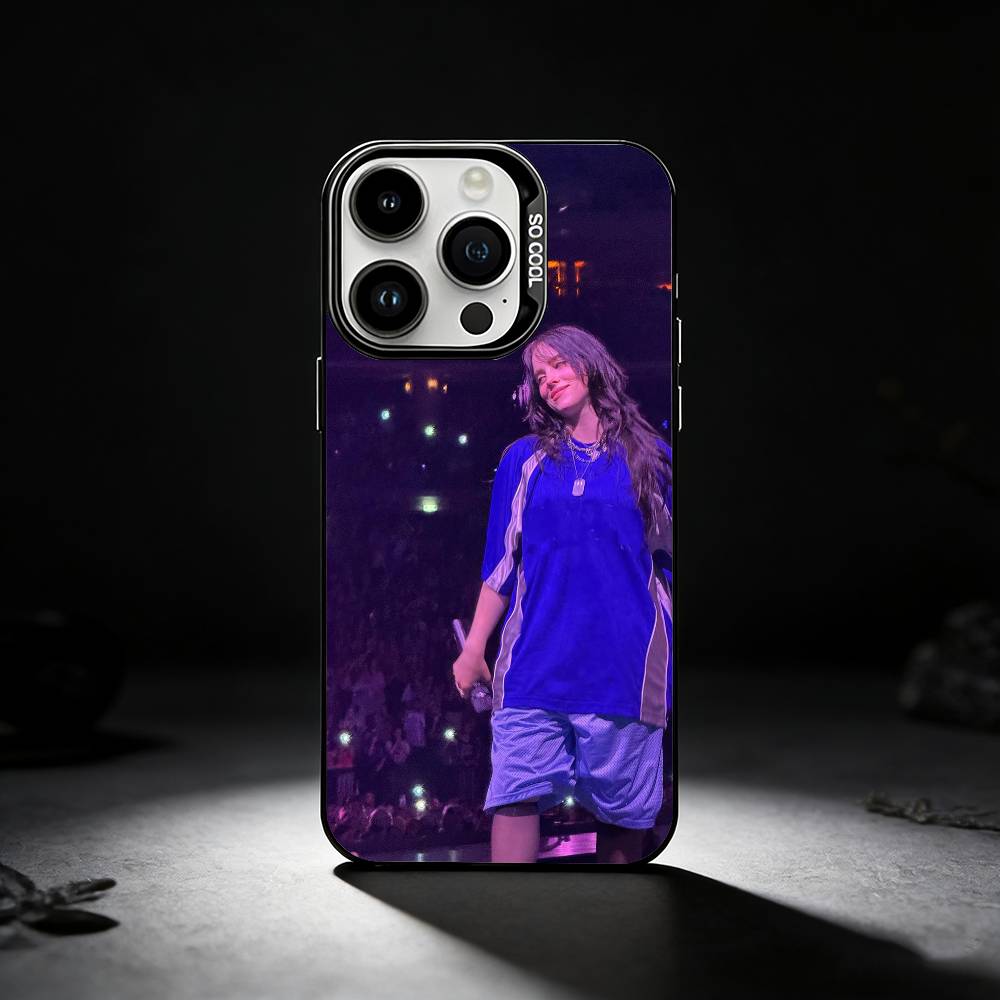 Чехол для телефона Billie B-BLUE Eilish singer Для iPhone 17,16,15,14,13,12,11 Plus,Pro Max,XS,Цветной серебристый чехол для телефона