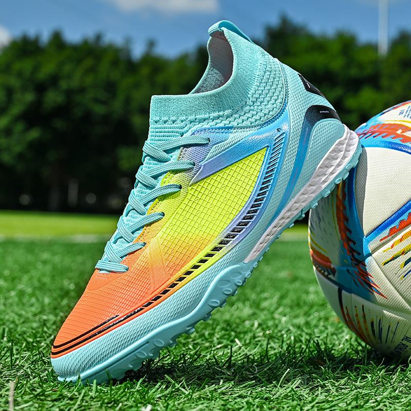 Fashion Mens Soccer Shoes TF/FG High Ankle Football Boots Kids Women Outdoor Sports Shoes Multicolor Training Match Athletic Sneakers