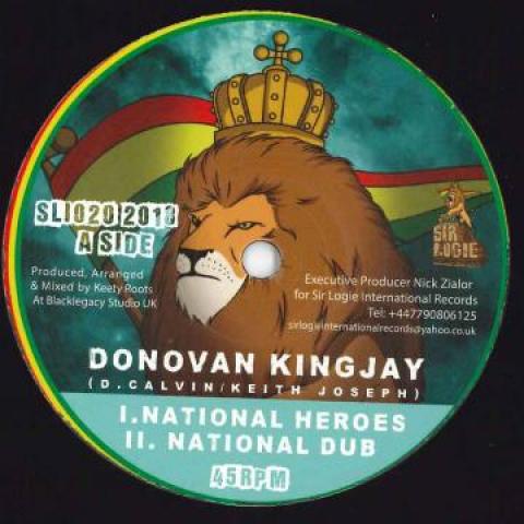 10-дюймовая пластинка DONOVAN KINGJAY - Национальные герои; National Dub / Ari SLI020 Sir Logie Inter 2018 UK Регги, Ска и Даб