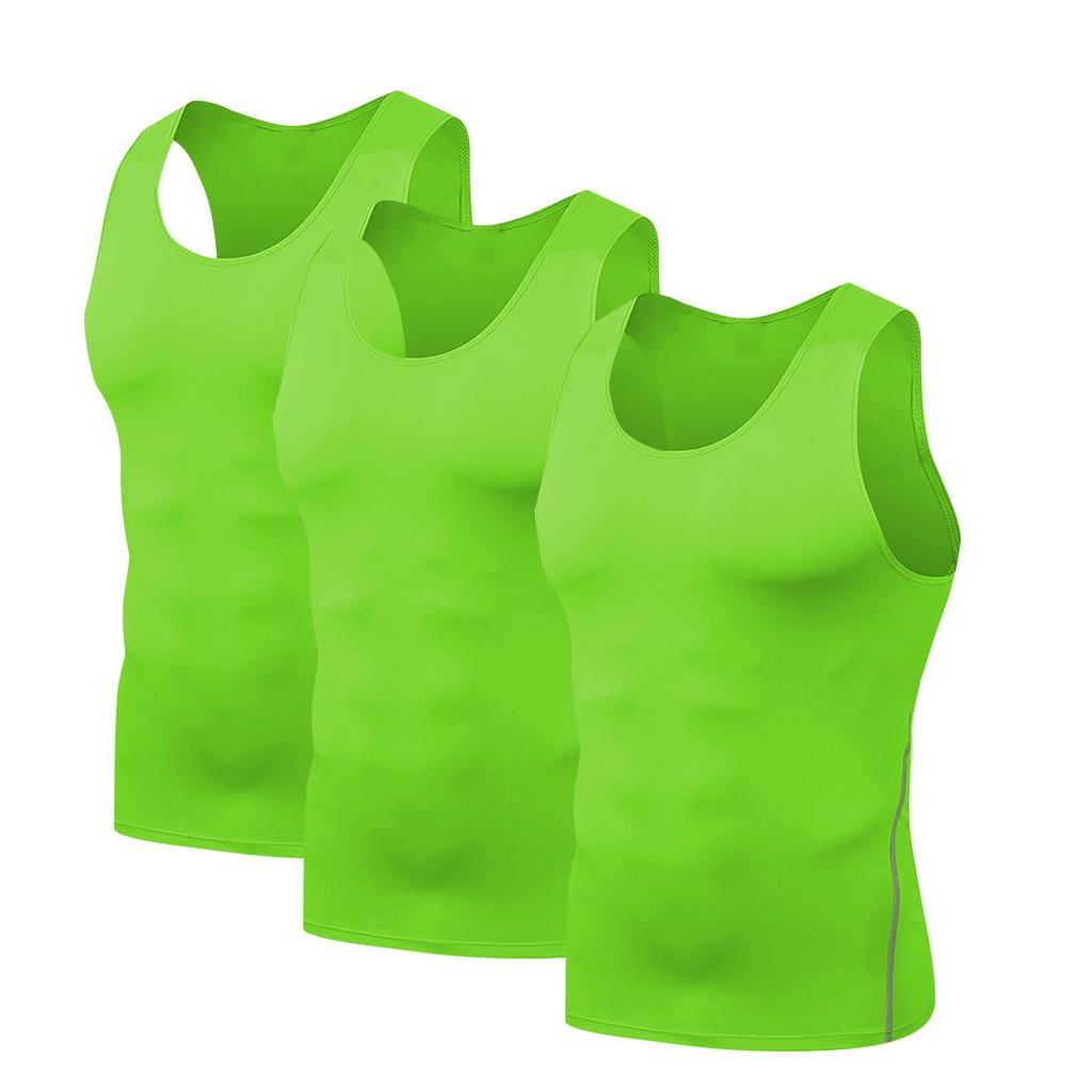 1/3PC Mens Quick Drying Compression Shirt Slimming Body Shaper Vest Workout Tank Tops Abs Abdomen Undershirts