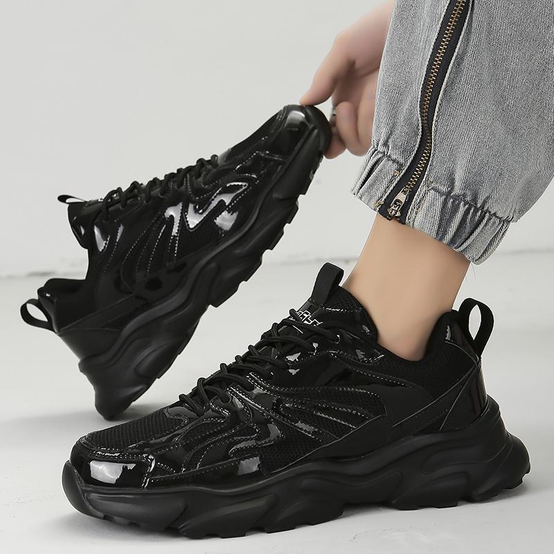 Мужская золотая спортивная обувь кроссовки студенческие хип-хоп черные туфли высокие баскетбольные кроссовки большого размера