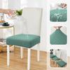 Stretch Chair Seat Covers For Dining Room Waterproof Jacquard Dining Protectors Set Removable Washable Kitchen Chair Slipcovers