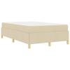Bed Frame with Mattress Cream 120 x 200 cm Fabric