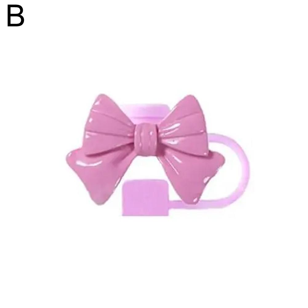 Bow Straw Cap Covers Toppers Silicone Straw Covers Cap Accessories For Stanley Cups 30&40 Oz Tumbler Dust Proof Plugs Protector