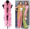 2Meters Fluffy Thicken 40Grams Turkey Feather Boa Clothing Pink Turkey Feathers for DIY Crafts Wedding Decoration Party Decor