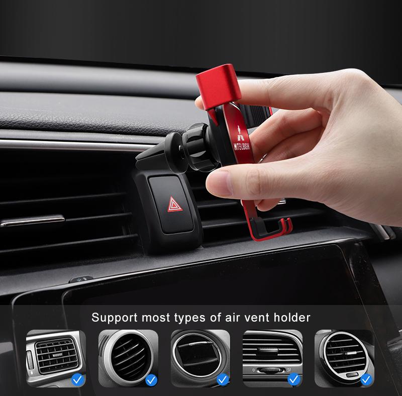 1Pcs Car Phone Holder Gravity Sensing Air Vent Stand Accessories For Mitsubishi L200 ASX Attrage Eclipse Cross Xpander Outlander