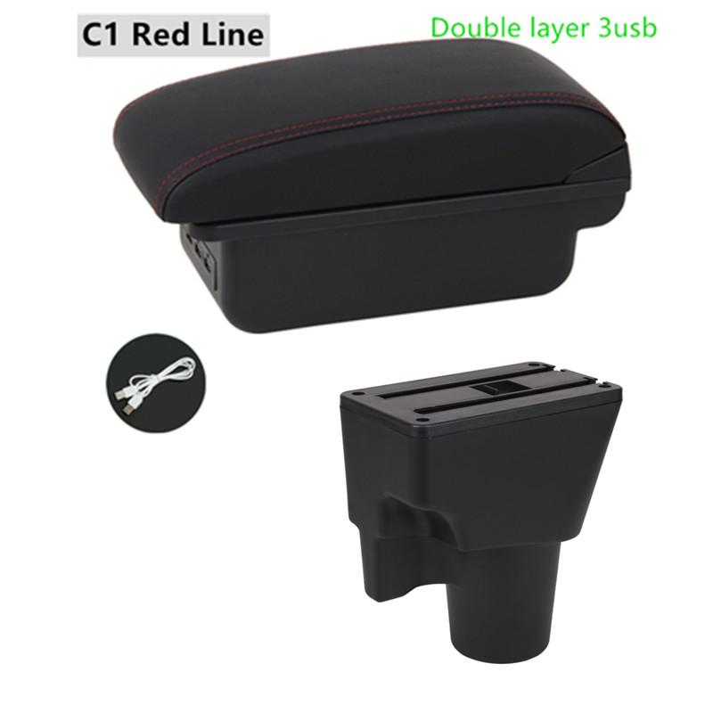 For KIA Picanto Armrest Box Central Store Content Box with Cup Holder Products Interior Car-styling Accessory