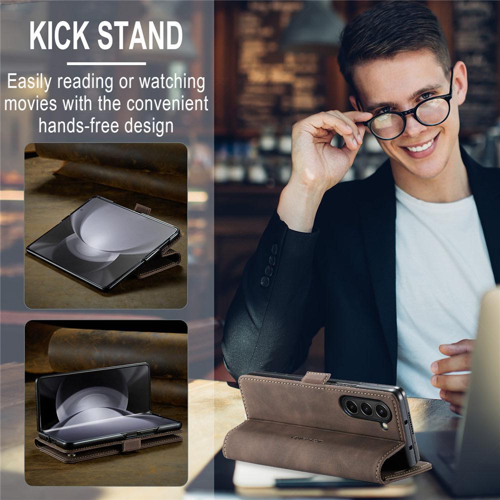 Винтажный чехол-кошелек из искусственной кожи с держателями для кредитных карт для Samsung Galaxy Z Fold 4 5 3, противоударный чехол-подставка с магнитом