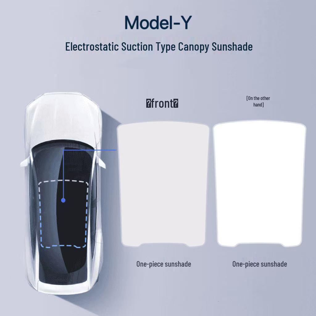 Силиконовая электростатическая солнцезащитная шторка на крышу Tesla для Model Y/3, теплоизоляция