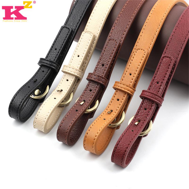 Adjustable 47-52cm Double Buckle PU Leather Strap for Bags and DIY Projects
