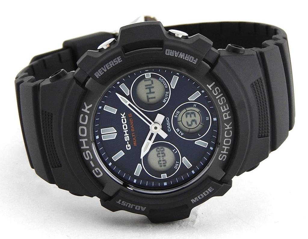 Мужские кварцевые часы Casio G-Shock темно-синие AWG-M100SB-2A [Б/У]