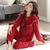 Пижама женская весенне-осенняя модель коралловый флис тонкий флис длинные рукава зимняя красная новогодняя осенне-зимний фланелевый комплект для дома
