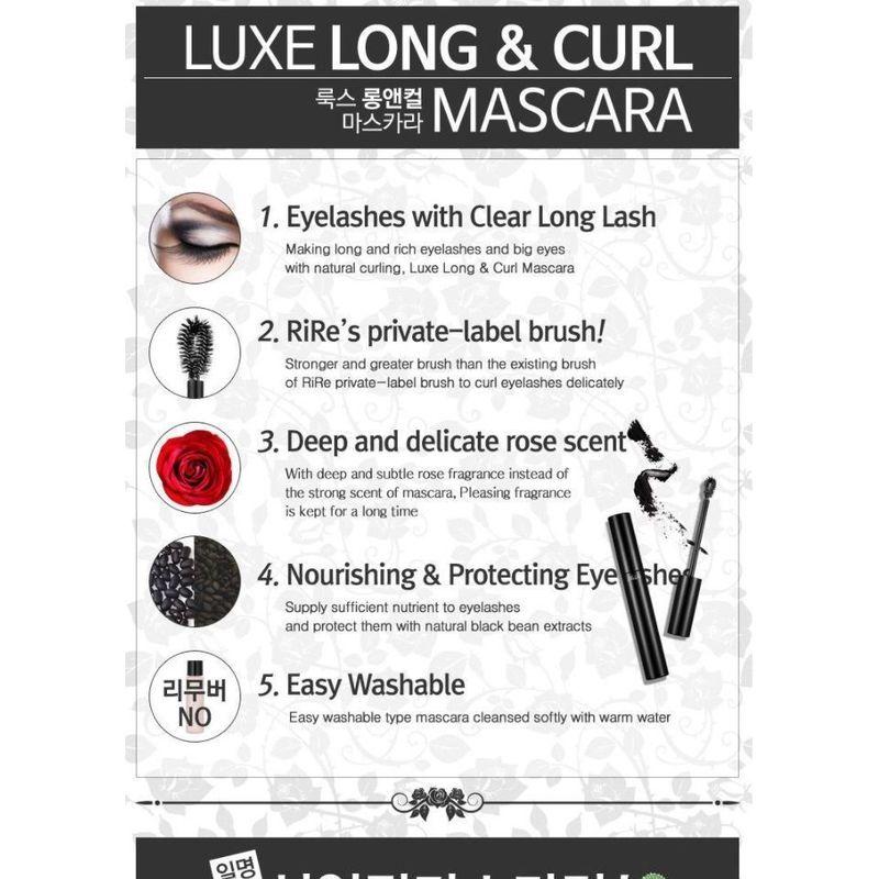 RIRE Роскошная тушь для ресниц Long & Curl