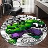 1PC Hero Power Breaks Through Round Rug, Non-slip Chair Mat, Home Decor, Circle Carpet Perfect for Office, Bedroom, Living Room,Christmas gift