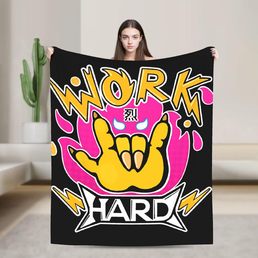 Aggretsuko Blanket Work Hard Soft Warm Print Plush Throw Blanket For Child Home Decor Flannel Bedspread Bed Cover