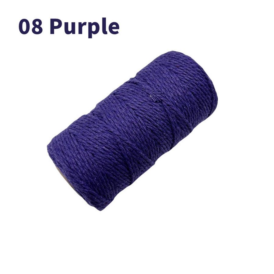 100 м/рулон 2 мм цветной хлопковый шнур макраме рождественский ручной работы плетеный канат гобелен ремесла свадебная лента DIY шнур домашний декор