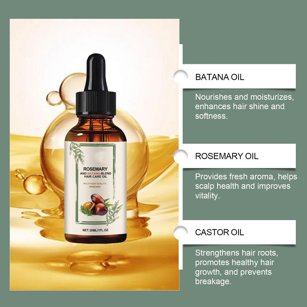 Hair Oil, Suitable for All Hair Types, Nourishes Scalp, Improves Blood Circulation, Eliminates Scalp Itching and Dryness 30ml