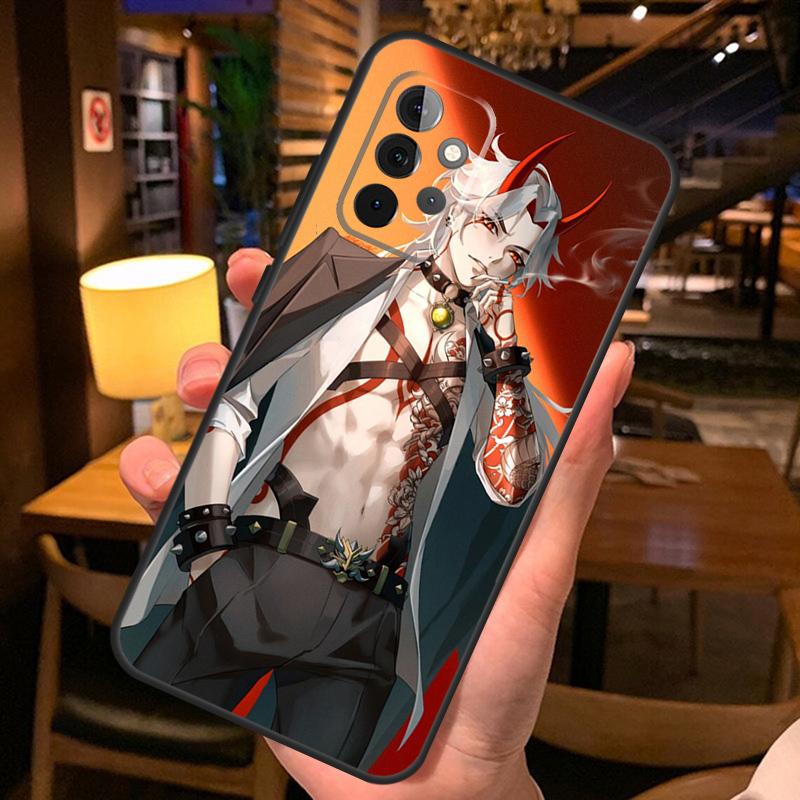 Чехол Genshin Impact Аратаки Итто для Samsung Galaxy A56 A36 A54 A34 A14 A06 A16 A26 A12 A32 A52 A13 A33 A53 A15 A35 A55